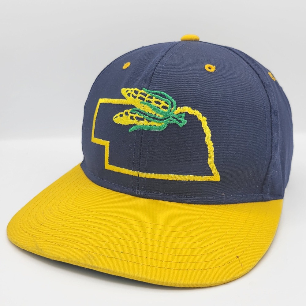 Nebraska Corn Huskers Vintage 90s Blockhead ANNCO Snapback Hat